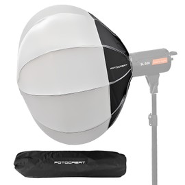 25.6"/65cm Lantern Softbox Quick-Setup Quick-Folding Soft Light Modifier 360° Light Diffuser Bowens Mount Softbox for Video Continuous Lighting,Live Video Light and Other Bowens Mount Light