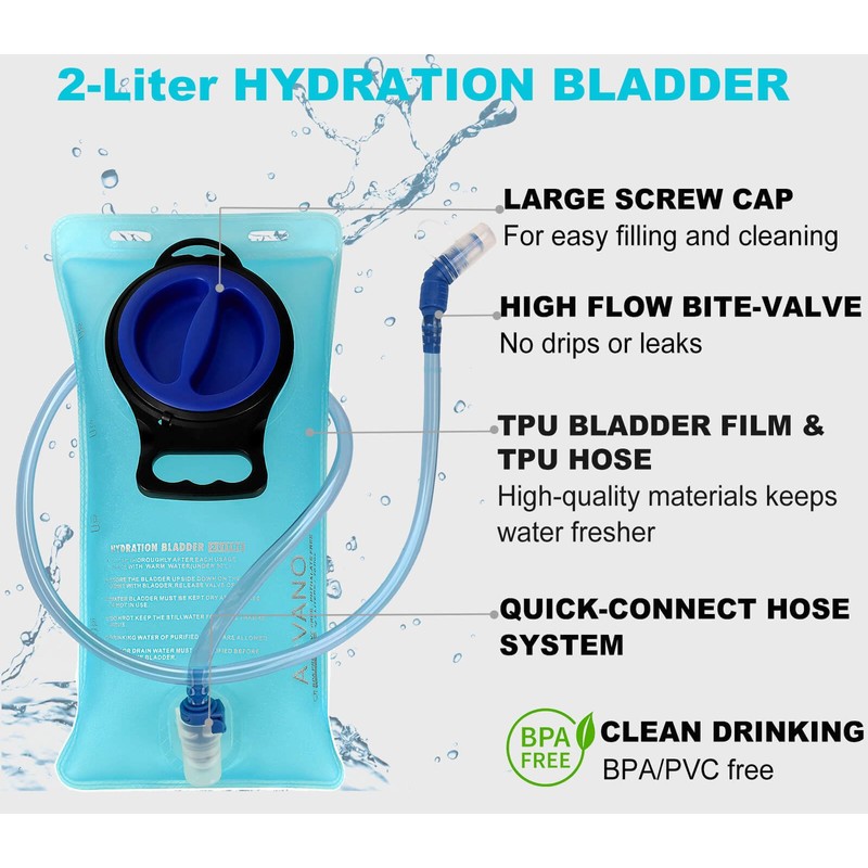 Arvano Hydration Backpack Cycling Backpack Hiking Rucksack with Hydration Bladder