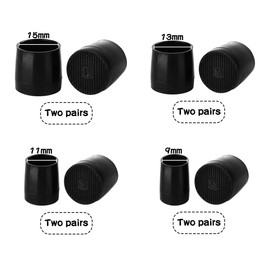 Lotsdonxia 8 Pairs Anti-Slip High Heel Protectors Durable Rubber Heel Covers for Outdoor Use Replacement Caps Available in Sizes XS S M L for High Heels Stilettos (Black)