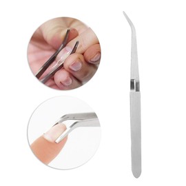 Stainless steel nail tweezers gel nail shaping tweezers clip nail art multifunction nail pincher tweezers tool