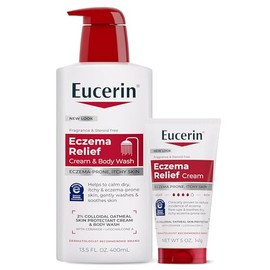 Eucerin Paquete Múltiple de Alivio para Eczema: Crema y Gel de Baño & Crema Corporal. Multipack