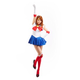 OURCOSPLAY Women's Tsukino Usagi Adult Cosplay Costume 7 Pcs Set (Women XXXL)