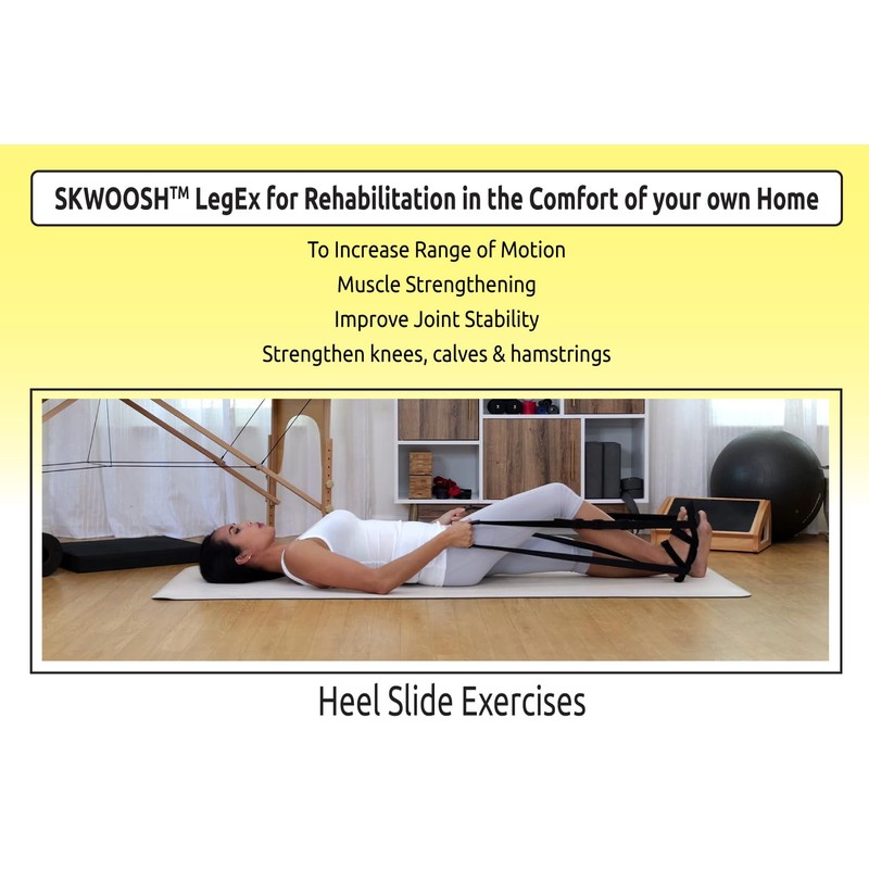 Skwoosh LegEx for knee replacement surgery rehabilitation recovery and mobility,