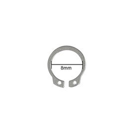 50 Pcs External Retaining Rings, Stainless Steel C-Clip Snap Rings, Inner Diameter 8 mm