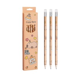 ISABELLA MOON Pack of 12 Princess Spider HB Pencils with erasers Kids Children Party Bag Fillers School Office (Capybara)