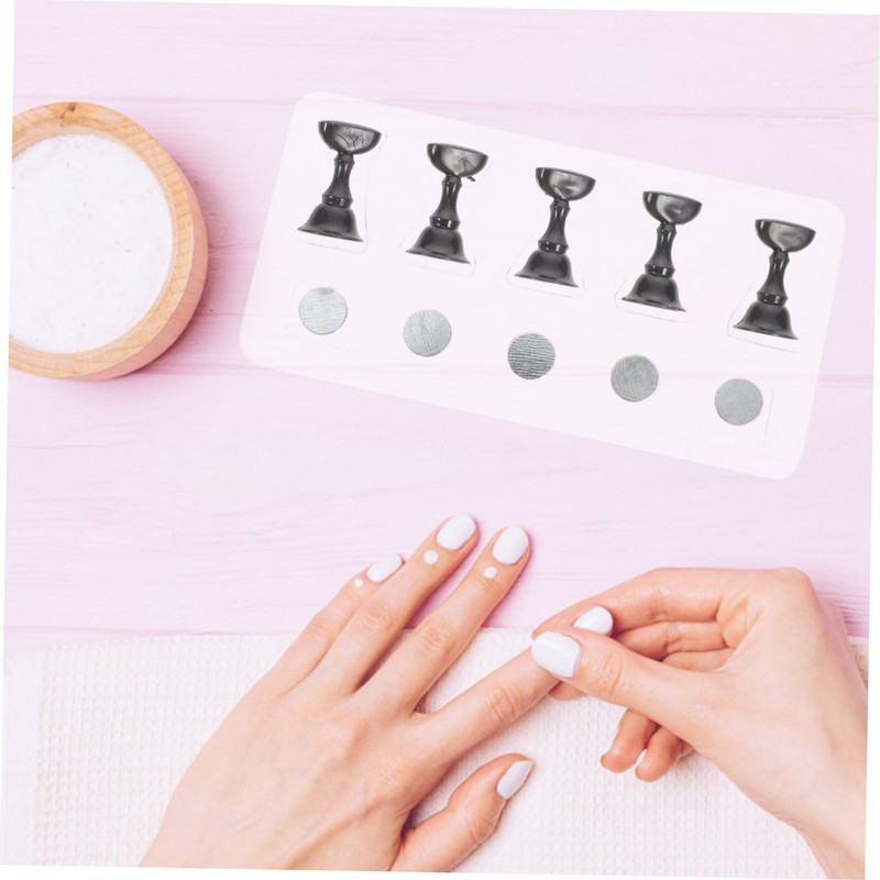 TOVINANNA 2Sets Acrylic Nail Art Tips Holder Magnetic Practice Stands