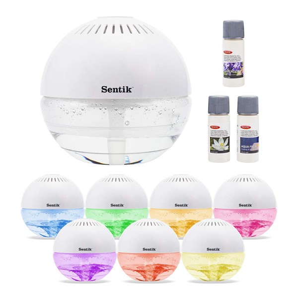 Taylor & Brown Fresh Air Globe Revitalizer Freshener Air Purifier Humidifier Ioniser Cleaner with Colour Changing LED Light & FREE 3 x 10ml Fragrances
