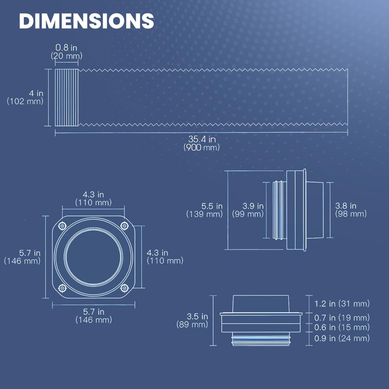Magnetic Dryer Vent Coupling Connector Kit, DV180 Airtight Seal Dryer
