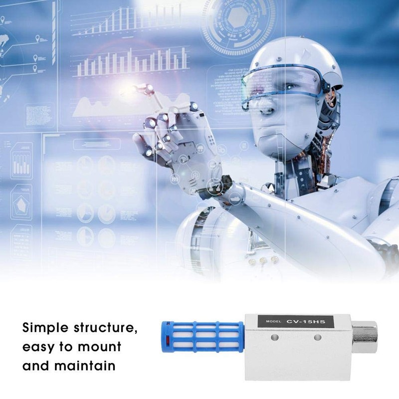 Akozon Vacuum Ejector CV-15HS Pneumatic Air Exhaust Vacuum Generator Ejector