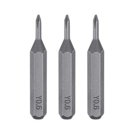 sourcing map 3pcs Y0.6 Tri Wings Screwdriver Bit 5/32" Hex Shank 28mm Length Magnetic 3 Point Y-Shaped Head Hex Bits S2 Steel Screw Driver Bit for Electric Manual Screwdrivers Precision Repair