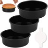 HUAKENER 8 Inch Cake Pan - Set of 3 Round