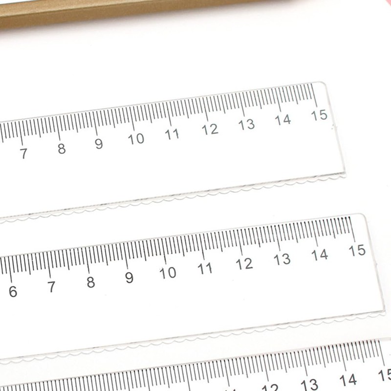 LKCCTK 5.9 inches (15 cm) Clear Plastic Ruler Set of