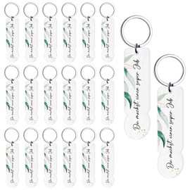 Hestya Set of 20 Acrylic Shopping Trolley Token Keyrings "Du Machst Ein Super Job" - Gift for Colleagues, Team, Employees, Educators and Teachers for Farewell, Job Change or Retirement