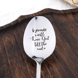 Couples Valentines Gifts for Wife Husband Valentines Spoon Gifts for Boyfriend Girlfriend Anniversary Birthday Gifts for Bf Gf Coffee Tea Lover Gifts for Women Men Husband Wife Spoons