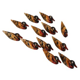 ULTECHNOVO 12pcs Wooden Duck Chopstick Holder Hand-Painted Japanese Duck Rest Rack Medium Utensil Stand for Dining Table Decoration Cute Kitchen Accessory