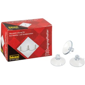 Idena 20 Pieces Suction Cups (3), Plastic, 100% Plastic, Decoration, Suction Cup Set