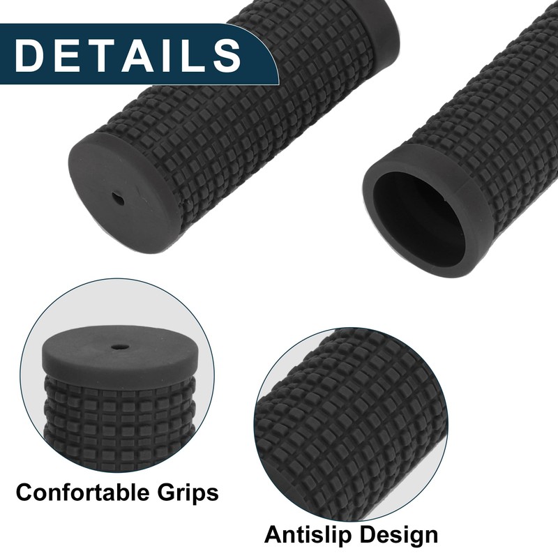 TUCKBOLD Bike Handlebar Grips Covers 74mm Long Lightweight Black