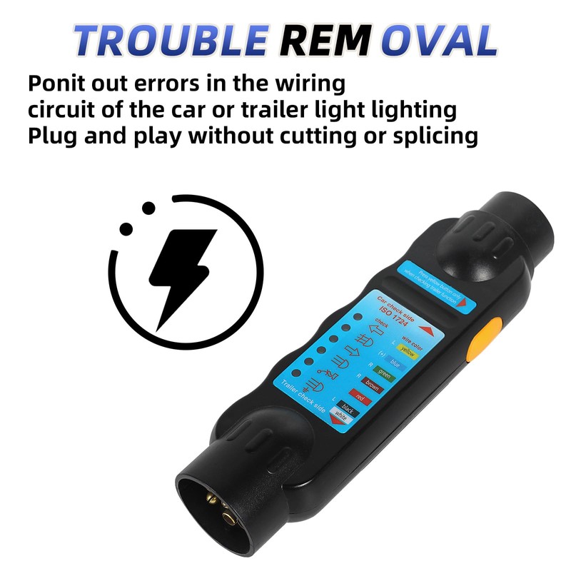 Yuanjoy 7 Pin Trailer Tester, 12V for Diagnosing Trailer Tail