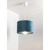 CGC Lighting Modern Velvet 30cm Drum Ceiling Lamp Shade Pendant