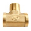 D&DHardware T-Piece Brass 1/2 Inch Female Thread, Threaded Fitting Tee