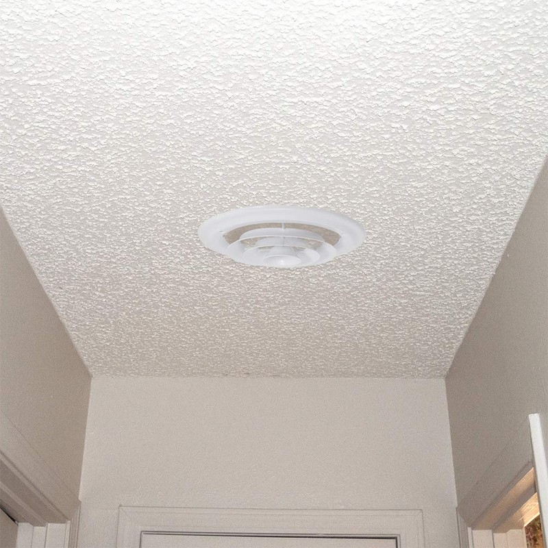 EZ-FLO 61624 Round Ceiling Diffuser, 8 inch, White