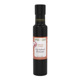 Premium 18 Year Aged Fig Infused Modena Balsamic Vinegar by SPICE + LEAF - Traditional Small Barrel Aged Aceto Balsamico di Modena | All Natural | 8.5 fl. oz.