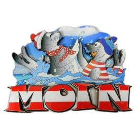 Souvenir Magnet Moin Seal Maritime 8.5 x 7 x 1 cm Fridge Magnet City Decoration GCG 719535