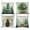 Merry Christmas Throw Pillow Covers 18x18Inch Set of 4,Winter Holiday