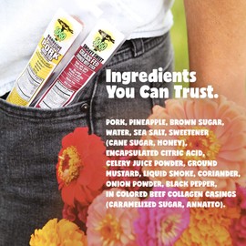 BBQ & Pineapple Natural Pork Meat Sticks, Sogo Snacks, No Nitrates, Gluten, Soy, MSG, Dairy or Nuts. Pork Used Has No Added Antibiotics or Hormones. (1-oz Stick, 12-Count)