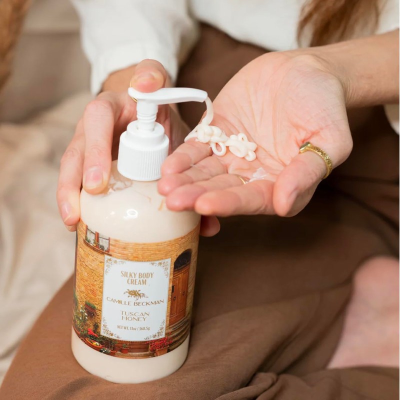 Camille Beckman Tuscan Honey Scented Silky Body Cream, Daily Moisturizer