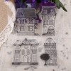 Rubber Clear Stamp, DIY Photo Album Cards Transparent Stamps House