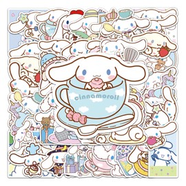 50 Pcs Cinnamoroll babyCinnamoroll Stickers Vinyl Cartoon Animal Stickers for Laptop Water Bottle Car Skateboard Computer Phone Helmet Bike Luggage,Cute Waterproof Dog Stickers or Teens Kids Girls