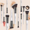 Set 25 Brochas De Maquillaje Profesionales Alta Calidad Color Blanco/Negro