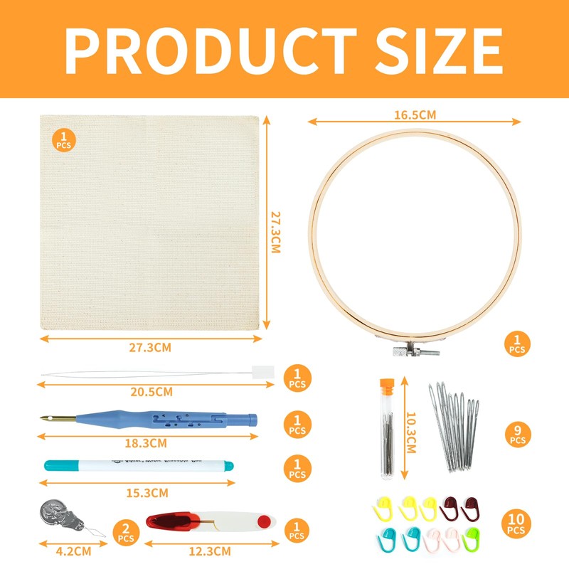 Punch Needle Set 17 Pieces Punch Needle Set Beginners Adults