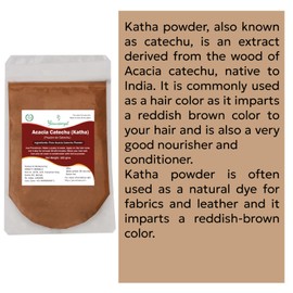 Yauvanya Natural Acacia Catechu Powder | Katha Powder for Rich Brown Hair Color | Hair Mask | Hair Conditioning | No Preservatives | No Chemicals | Vegan- 100 gms