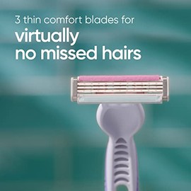 Gillette Venus Simply3 Maquinillas de afeitar desechables para mujer, 8 unidades, diseñadas para un afeitado cercano y cómodo