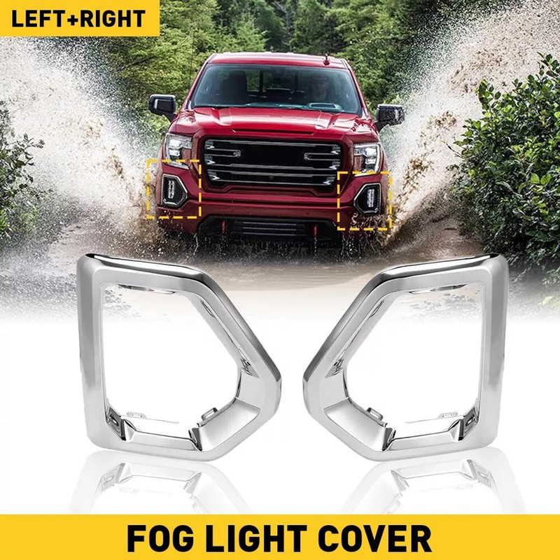 GearUp 1 Pair Front Driving Fog Light Bezel Cover for