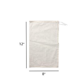 2 Pcs Reusable Cotton Straining Bags Cheesecloth Bags for Straining Multi-Purpose Filter Food Strainer for Cold Brew, Nut Milk & More 12x8inch