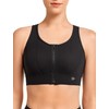 Yvette Front Closure Sports Bras for Women High Support Large