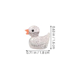 Garneck 120pcs Glittery Mini Ducks for DIY Fairy Garden Dollhouse Micro Landscape and Festive Aquarium Decorations