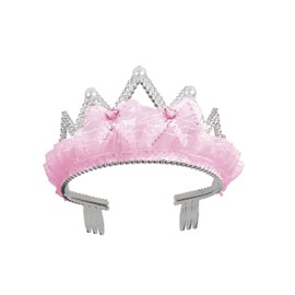 Glamorous Pink Bows And Ribbon Tiara - 5.5" (Pack of 1), Exquisite Handcrafted Design, Perfect for Princesses, Weddings & Special Occasions