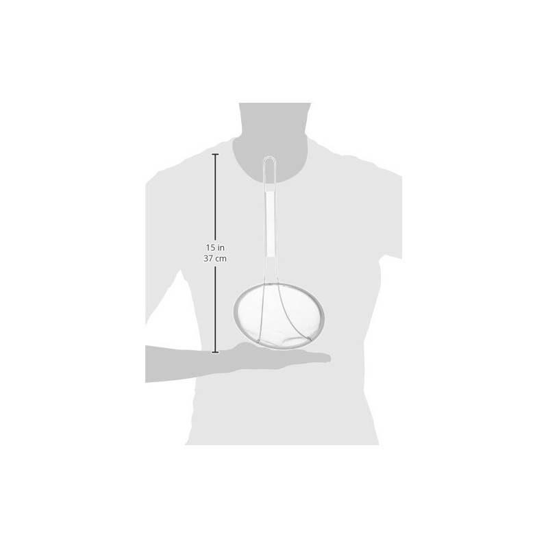 Winco Stainless Steel Strainer, 6-Inch Diameter, Fine Mesh