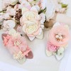 Dizila 6 Pieces Delicate Handmade Rose Flower Hair Bows Fully
