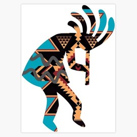 Native American Pattern Kokopelli Bumper Sticker Vinyl Decal 5"
