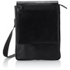 Madijack Soup No. 76158 MJS Men's Shoulder Bag, Black, Small,