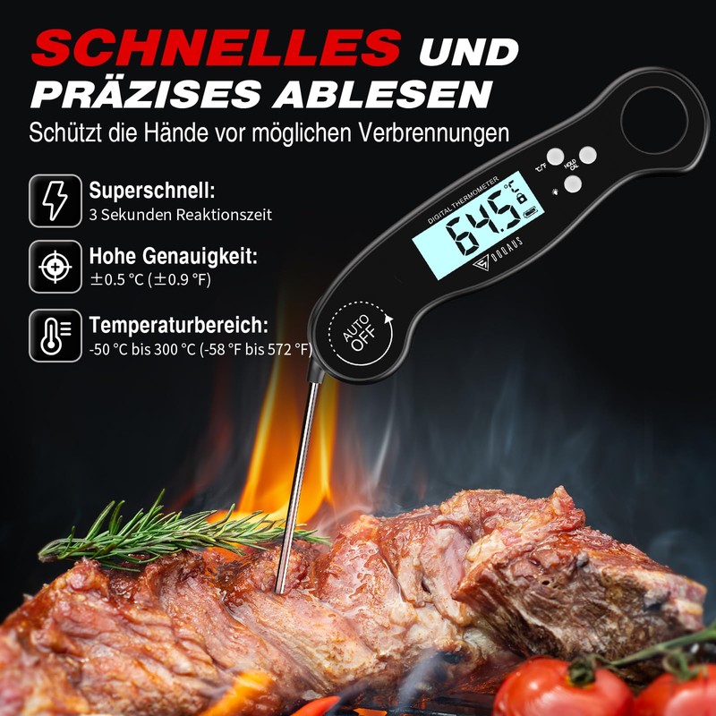 DOQAUS Meat Thermometer Grill Thermometer Kitchen Roasting Thermometer Kitchen Thermometer