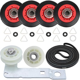 4392067 Dryer Repair Kit & W10837240 Dryer Idler by Seentech, Includes WPW10314173 Drum Rollermm,661570V Belt, 279640 Idler Pulley – Replaces 2015 4392067VP 80047 587637
