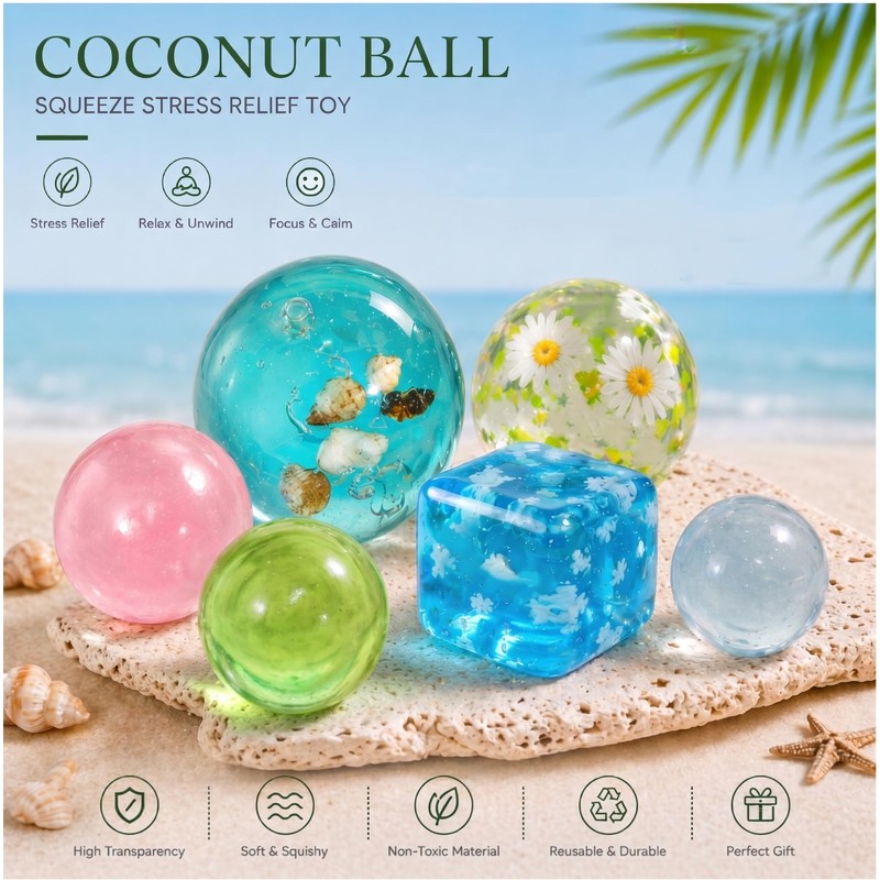 Sugar Ball Squishy, Soft Squishy Stress Ball for Stress Relief,