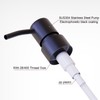 2Pack Black Stainless Steel Soap and Lotion Dispenser Pumps,Soap Dispenser