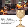 Gold Chalice Retro Embossed Style Thickened Brass Luxurious Elegant Luster